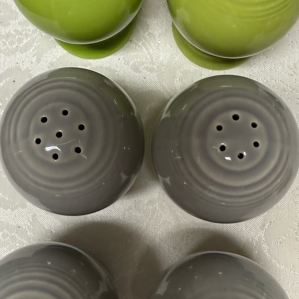 FiestaWare Fiesta Retired Original Pearl Gray Salt & Pepper NEW